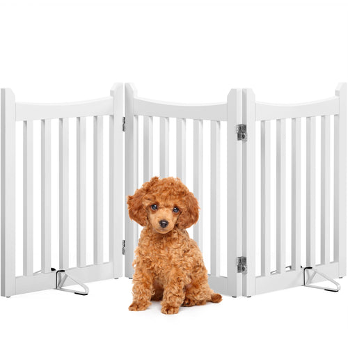 Absperrgitter Hund 3 Paneele 60,5x151,5 cm faltbar weiss