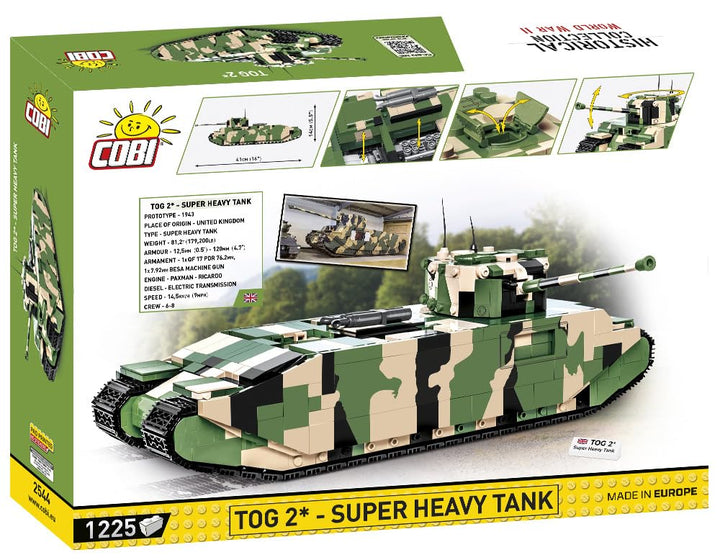 Klemmbaustein-Panzer TOG 2 Super Heavy Tank 1225 Teile WWII - Bild 9