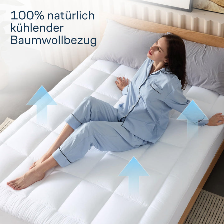 Matratzen-Topper 140x200 cm Baumwolle 600 g/m² maschinenwaschbar - Bild 3