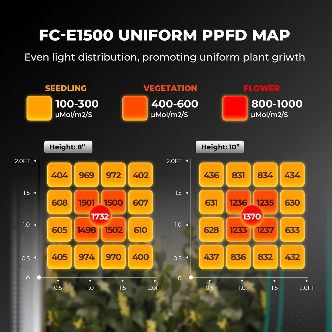 LED Pflanzenlampe Vollspektrum 150W für 75x75cm Growzelt - Bild 3