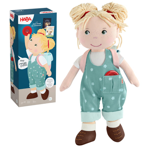 Stoffpuppe 30 cm weich & waschbar für Kleinkinder ab 18 Monaten
