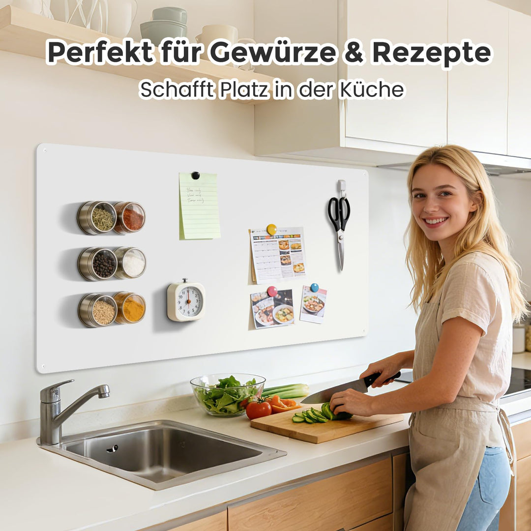 Magnetwand Metall Weiss 50x100 cm für Reisemagnete und Fotos - Bild 6