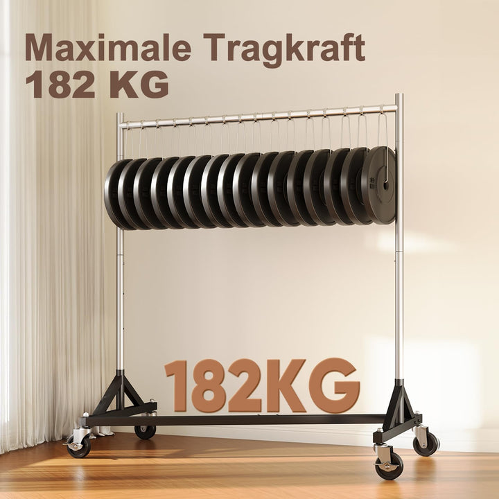 Kleiderständer Z-Form auf Rollen 182 kg Stahl höhenverstellbar - Bild 2