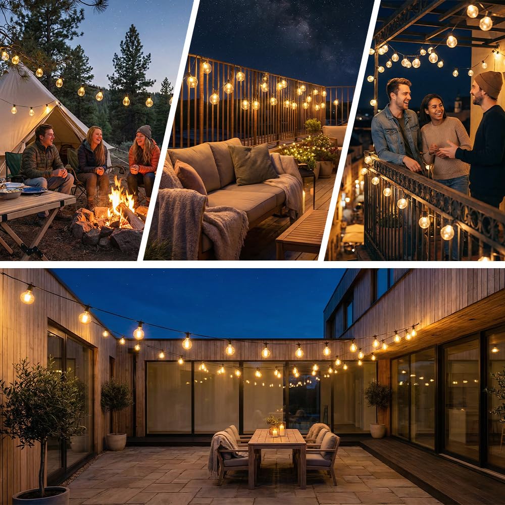 LED Lichterkette Outdoor 60m dimmbar mit Fernbedienung warmweiss - Bild 7