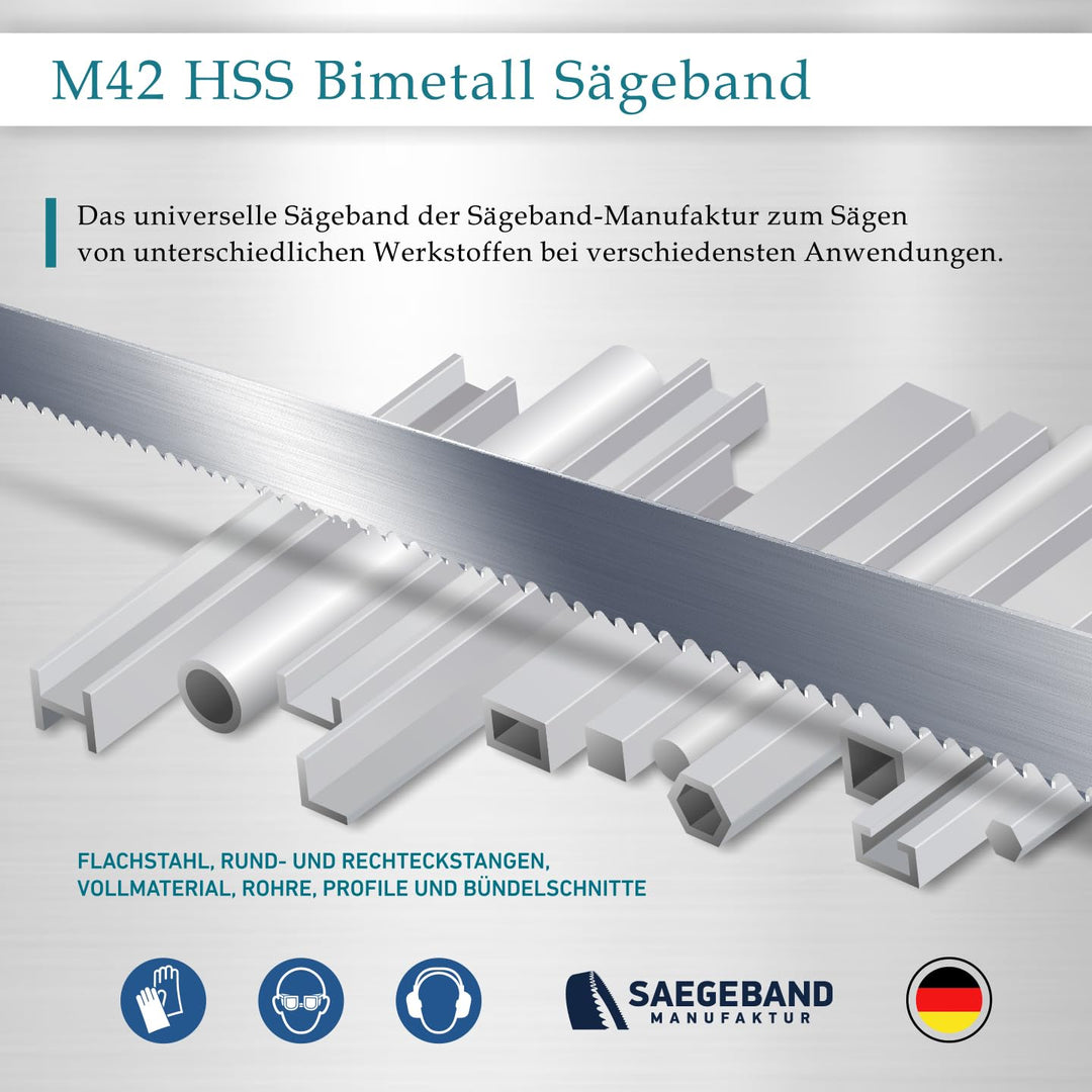 Bandsägeblatt M42 HSS Bimetall 1335x13x0,65mm 8/12 ZpZ 3er Pack - Bild 4
