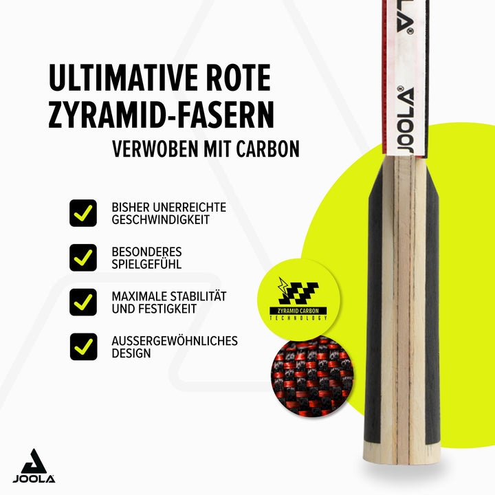 Tischtennisschläger Carbon ZYRAMID-Faser MICRON X Belag Angriffsspiel - Bild 2