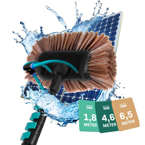 Teleskop Waschbürste mit Wasseranschluss ausziehbar 1,6–6,5 m