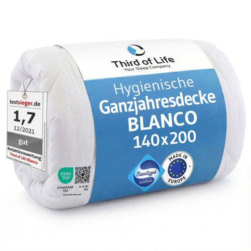Ganzjahres-Bettdecke 140x200 Hohlfaser mit Sanitized-Schutz