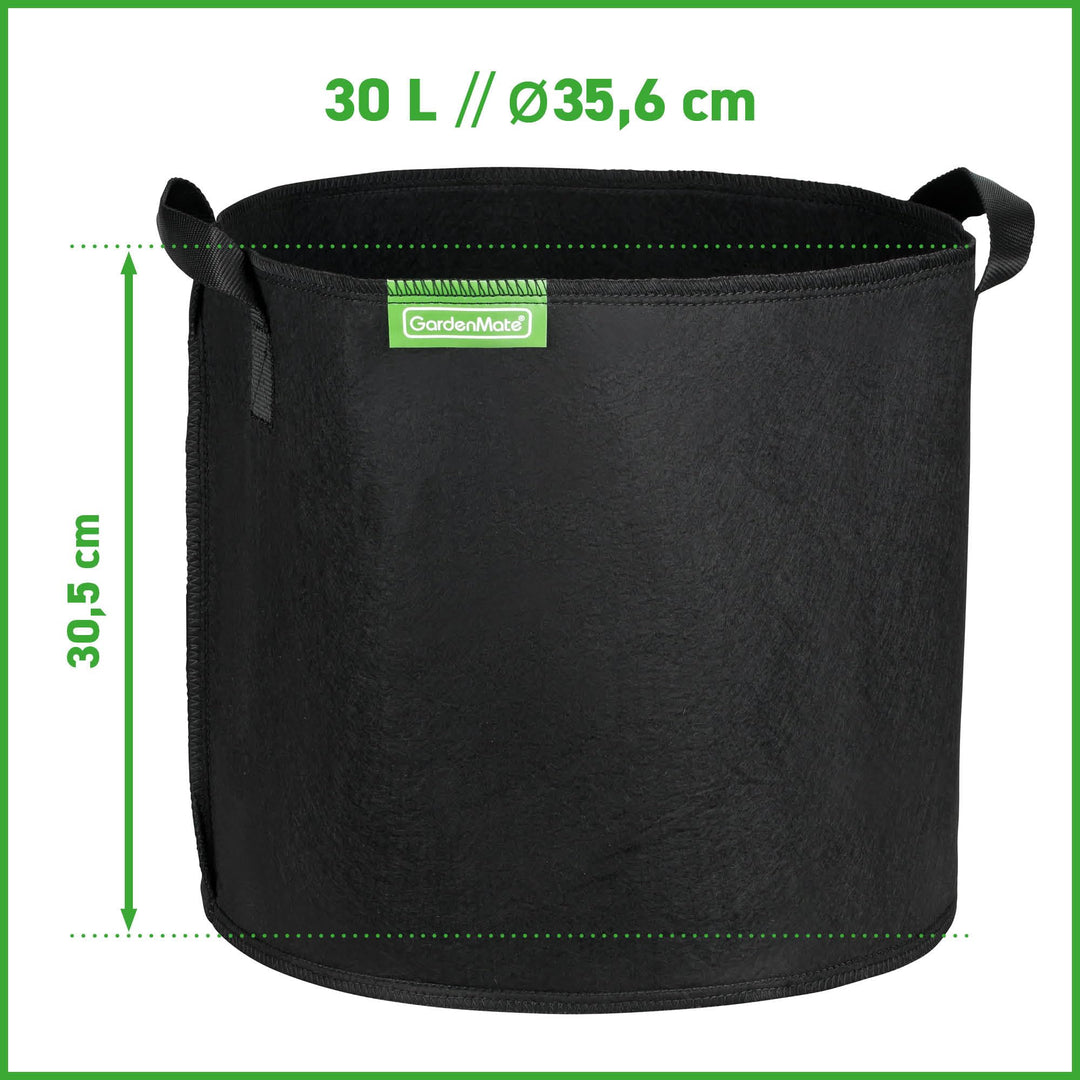 Pflanzsack Vliesstoff 30L 5er-Set für Tomaten Balkon Terrasse - Bild 2