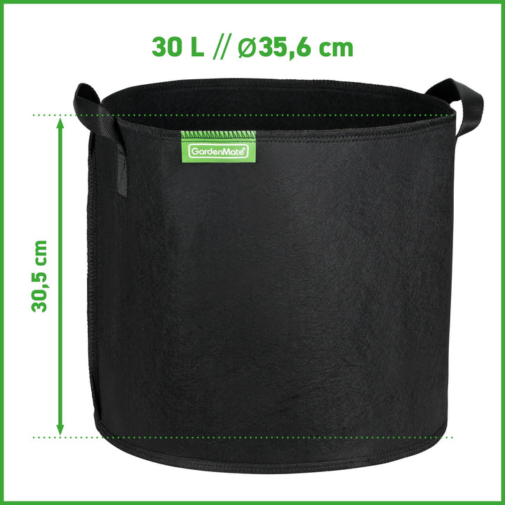 Pflanzsack Vliesstoff 30L 5er-Set für Tomaten Balkon Terrasse - Bild 2