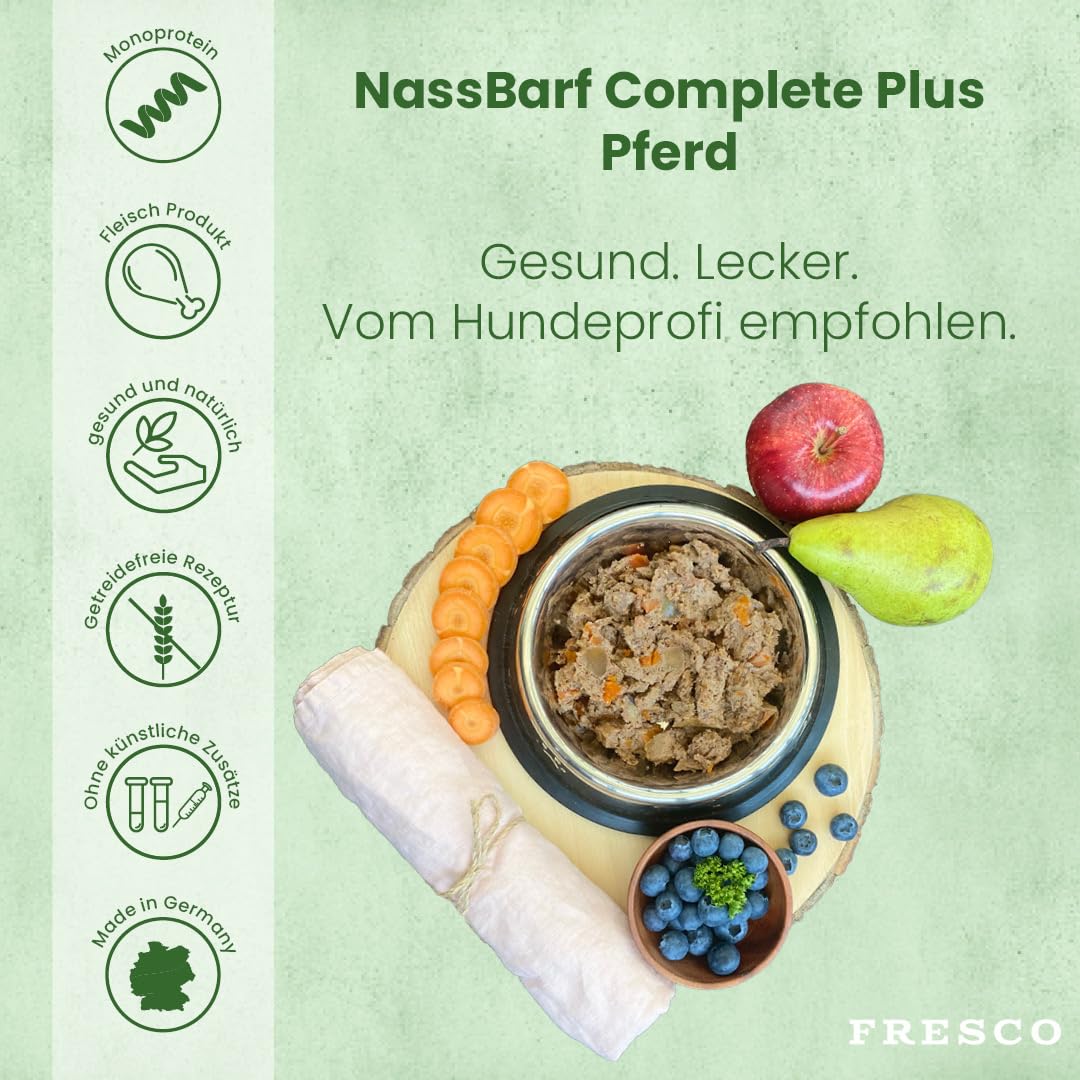 Nassfutter Hund Pferd getreidefrei Monoprotein 12 x 400g BARF - Bild 2
