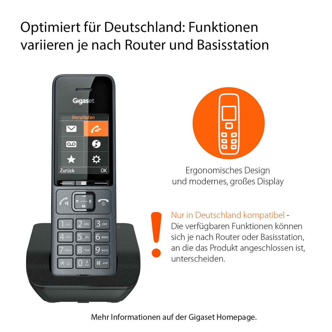 Schnurloses DECT-Telefon 2,2" Farbdisplay Anrufschutz 150 Nummern - Bild 2