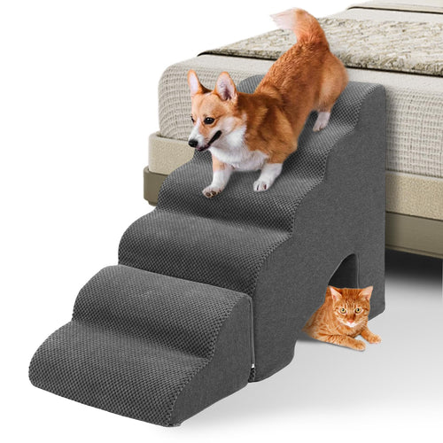 Hundetreppe 6 Stufen Schaumstoff 84x38x60cm für Boxspringbett