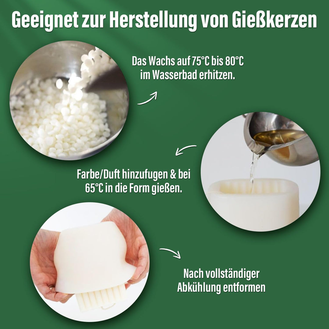 Sojawachs Granulat naturreines Kerzenwachs zum Giessen 5 kg - Bild 3