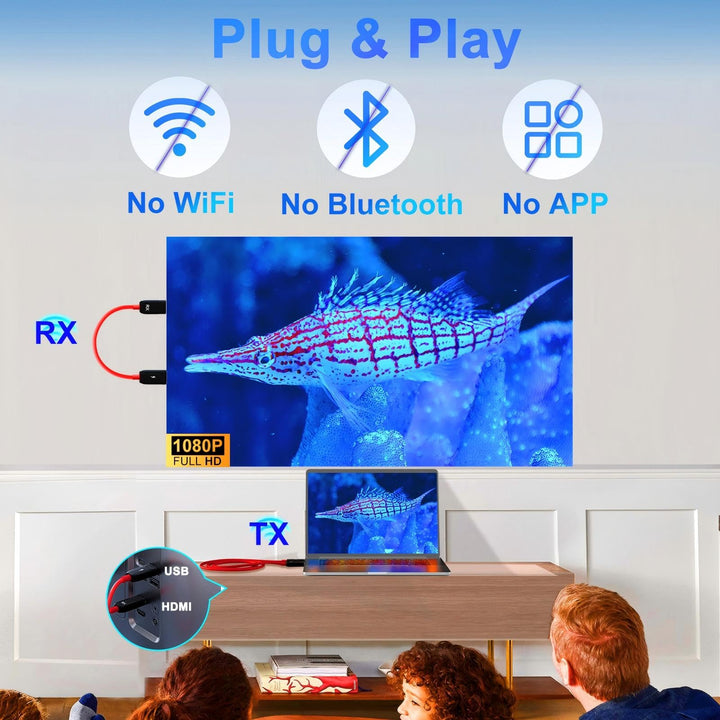 HDMI Wireless Transmitter &amp; Receiver Set 1080p Plug &amp; Play bis 50m - Bild 3