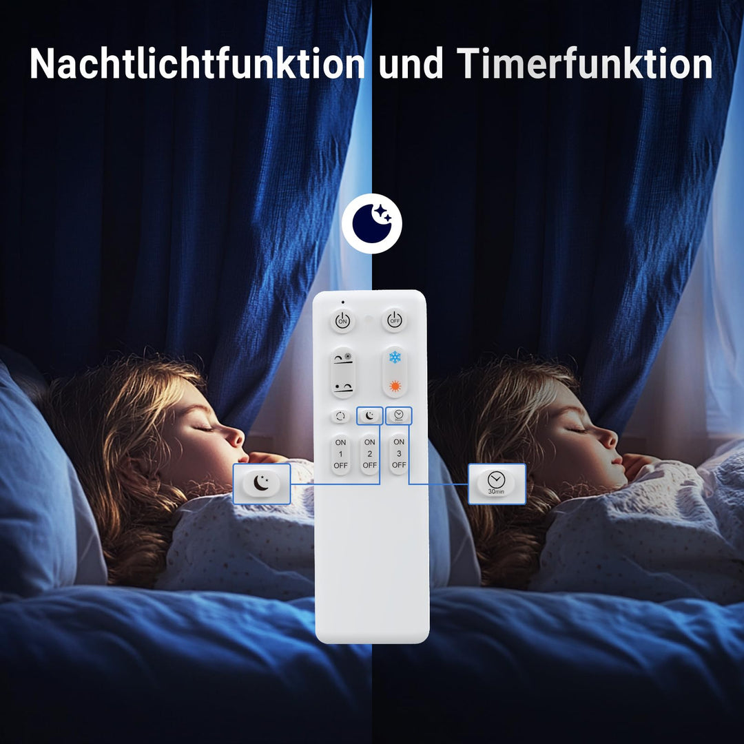 LED Deckenleuchte Holzoptik Geometrisch 40W dimmbar mit Fernbedienung - Bild 6