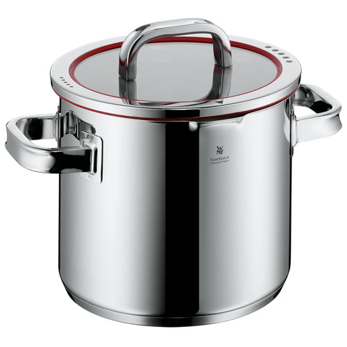 Suppentopf Edelstahl 5,3 l mit 4-fach Glasdeckel, Induktion 20 cm