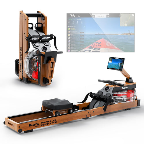 Wasser-Rudergerät klappbar Eiche 14L Tank Bluetooth 150kg