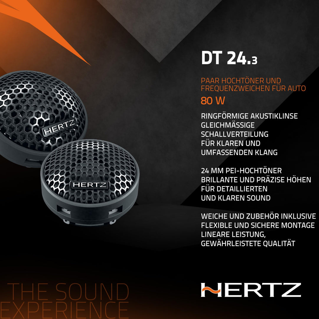 Hochtöner 24 mm PEI-Kalotte 80 W für Car-Audio 2-Wege-System - Bild 4