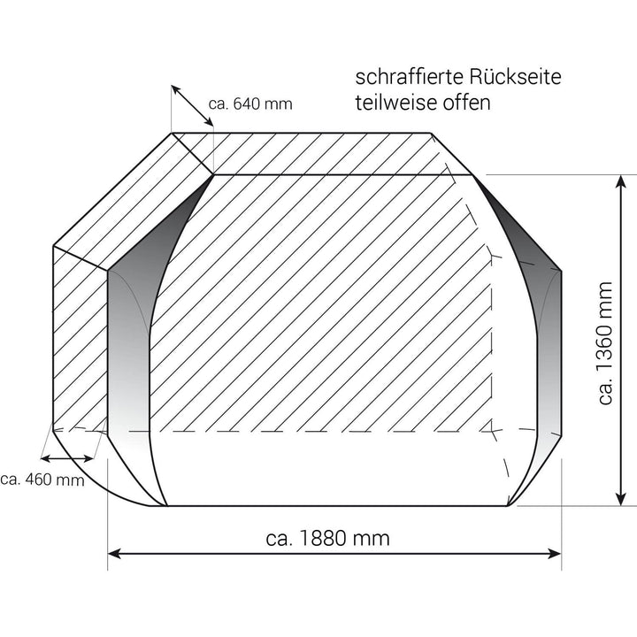 Fahrradschutzhülle für 2-3 Fahrräder mit Gummispannern und Warntatelfach - Bild 3