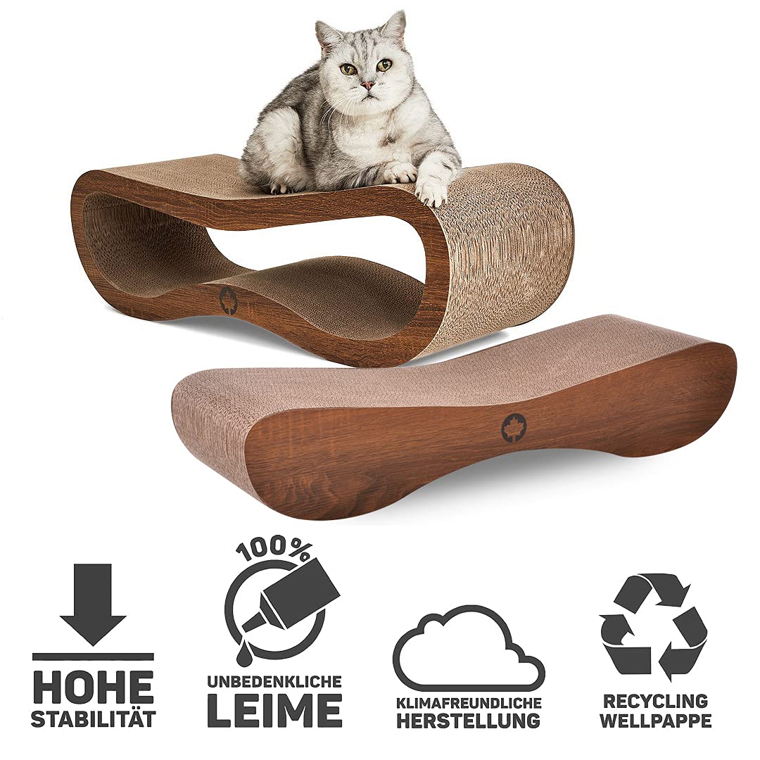 Kratzpappe Katze XXL Set Orbit &amp; Satellite 2.0 mit Katzenminze