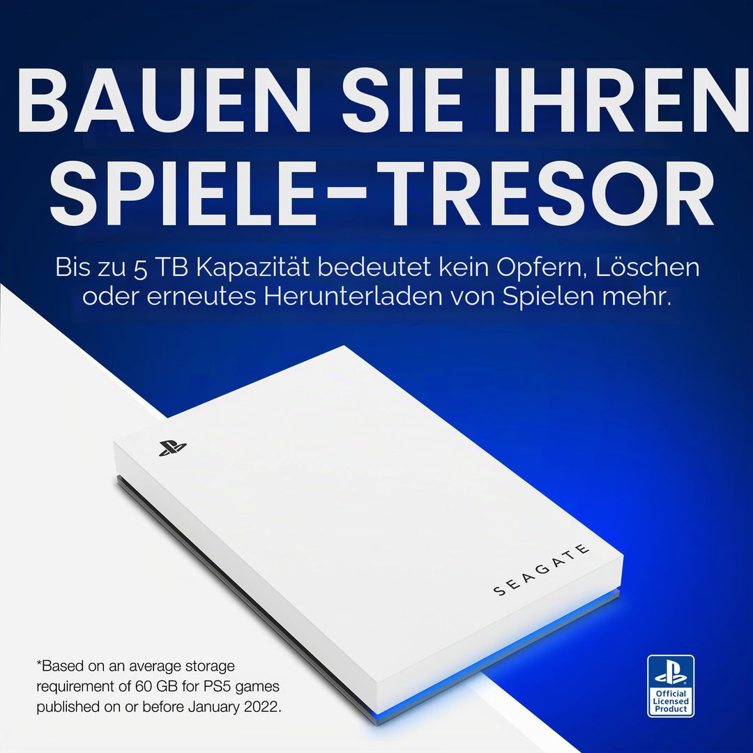 Externe Festplatte 5TB fuer PS4 und PS5 USB 3.0 weiss - Bild 6