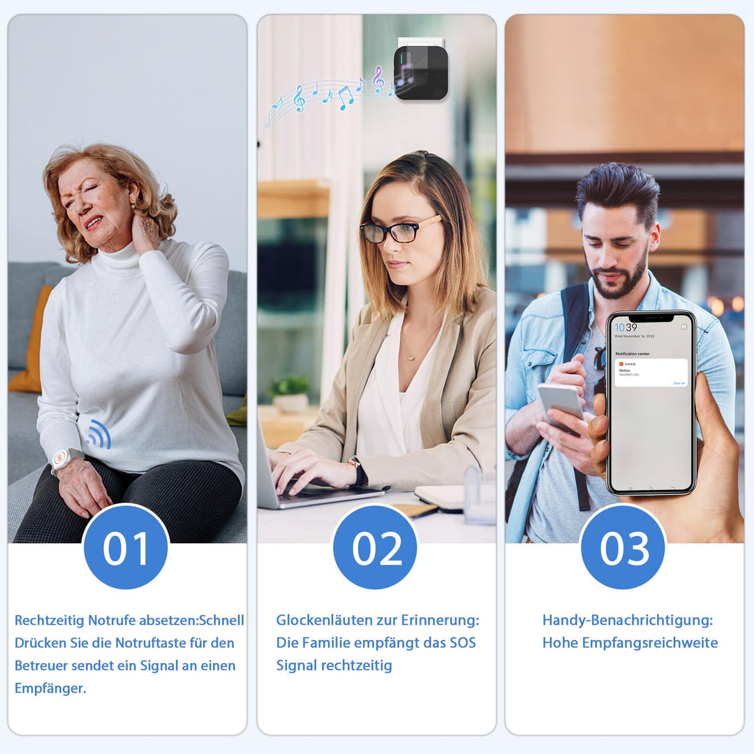 WiFi Notrufknopf Senioren mit App-Benachrichtigung erweiterbar - Bild 2