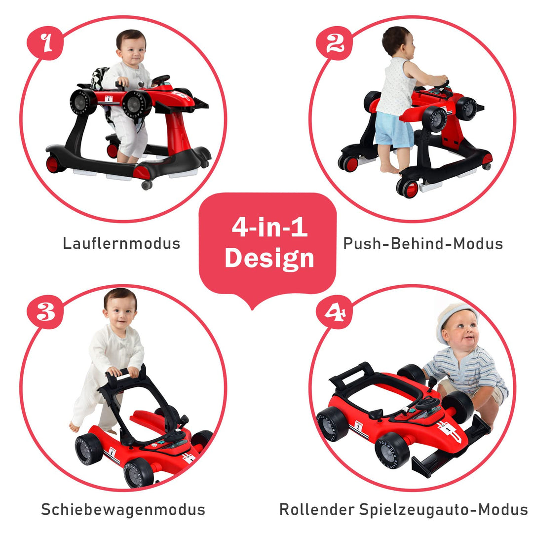 Lauflernhilfe 4-in-1 Auto mit Musik &amp; Licht für Babys 6-18 Monate - Bild 2