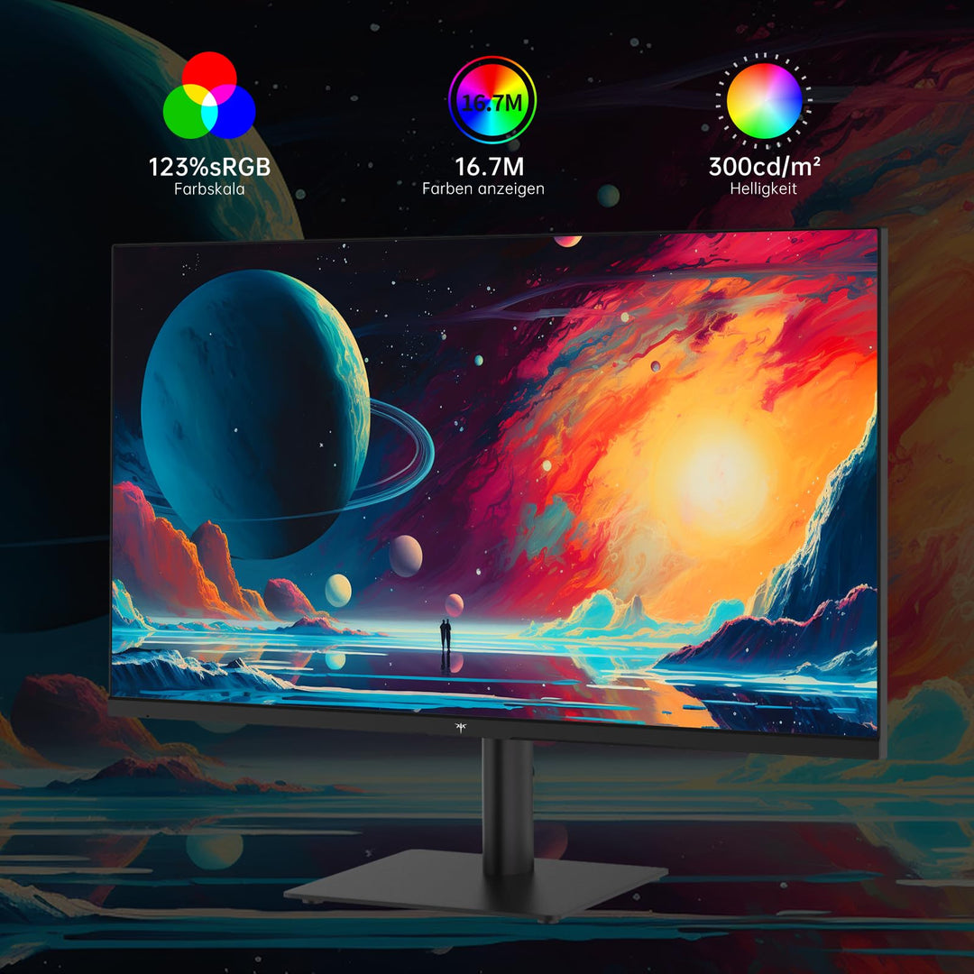 Monitor 27 Zoll QHD 2K IPS 100Hz Anti-Blaulicht fuer Gaming und Arbeit - Bild 3