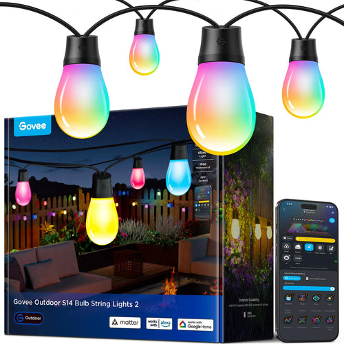Lichterkette Aussen 30m RGBICW 65lm App-Steuerung WiFi IP66