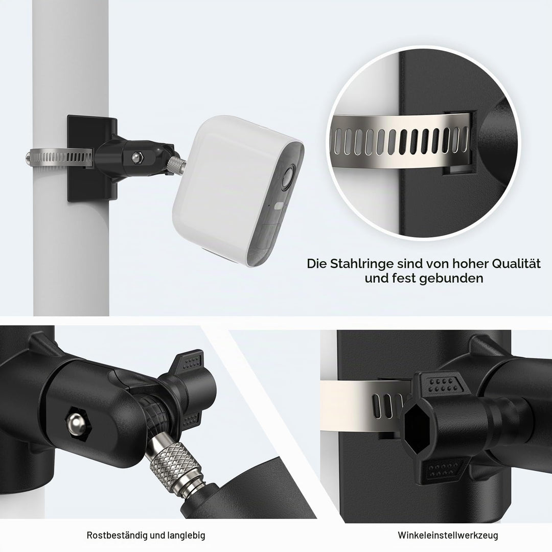 Masthalterung für Überwachungskameras 1/4-Zoll Universal Metall 2er-Set - Bild 4