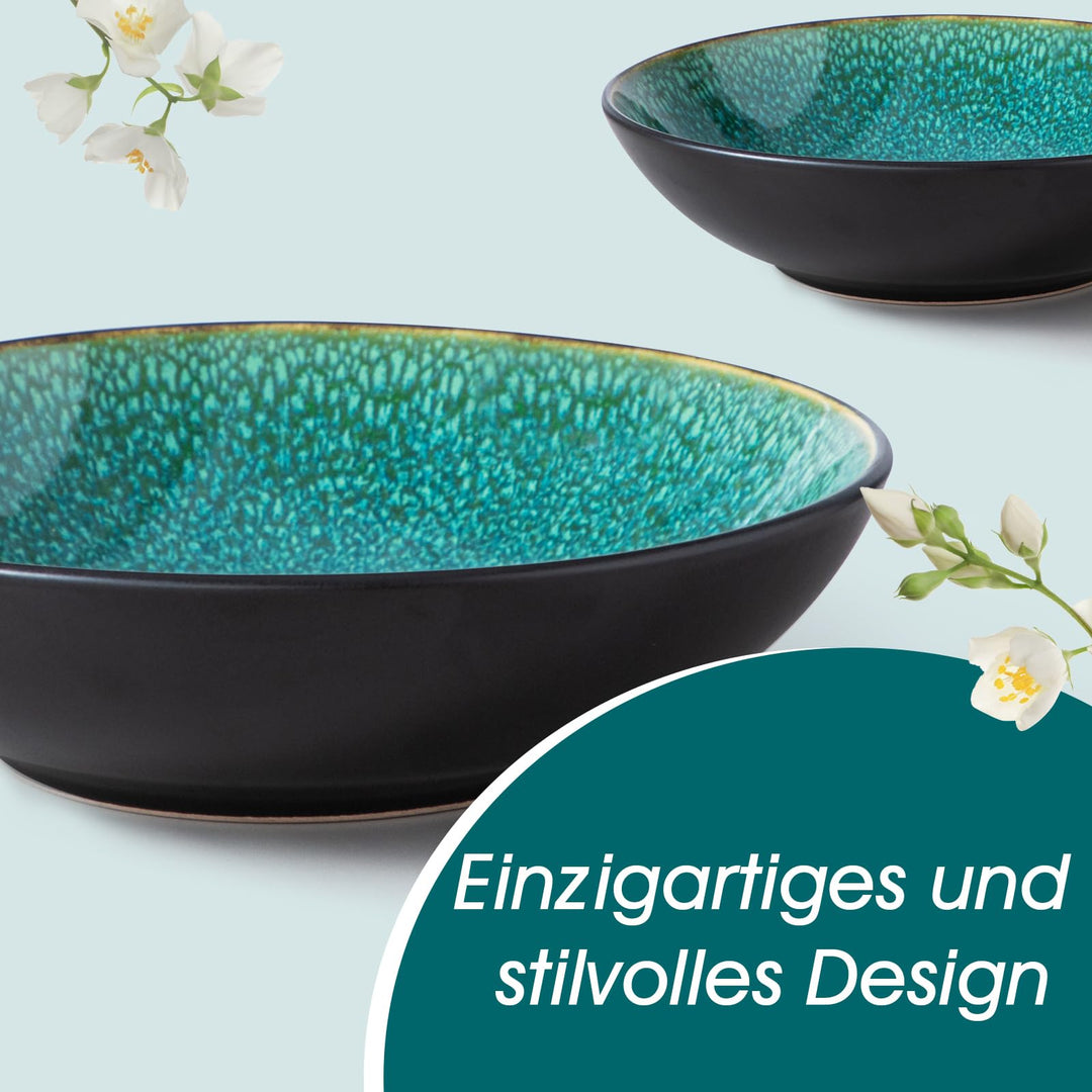 Geschirrset Steingut 24-teilig für 6 Personen Grün mediterran - Bild 5