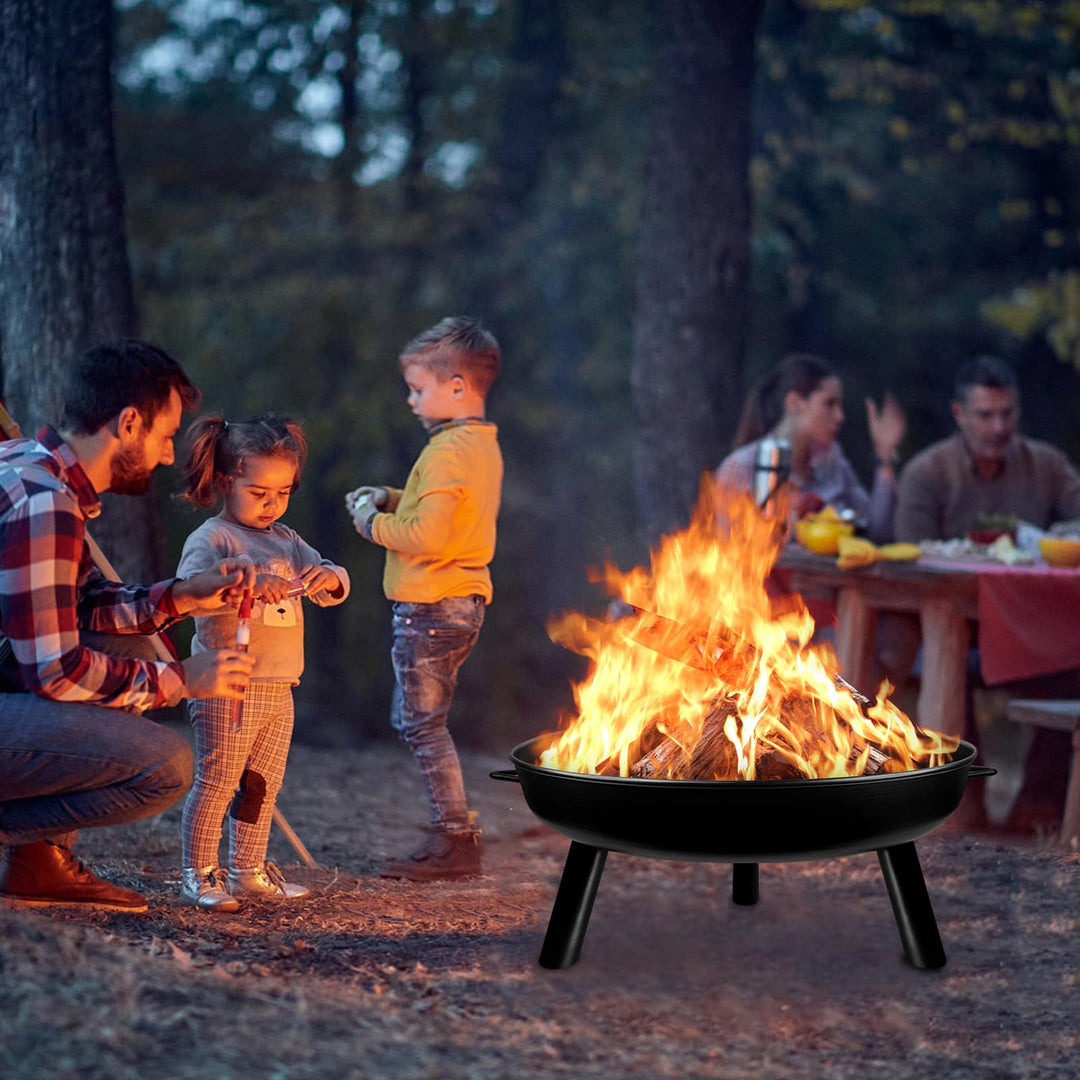 Feuerschale Stahl Ø 76 cm mit 3 Standbeinen für Garten und Terrasse - Bild 8