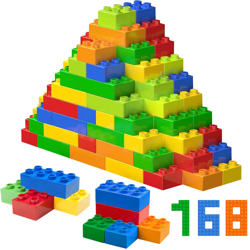 Grosse Bausteine Set 168 Teile ABS-Kunststoff für Kinder ab 3