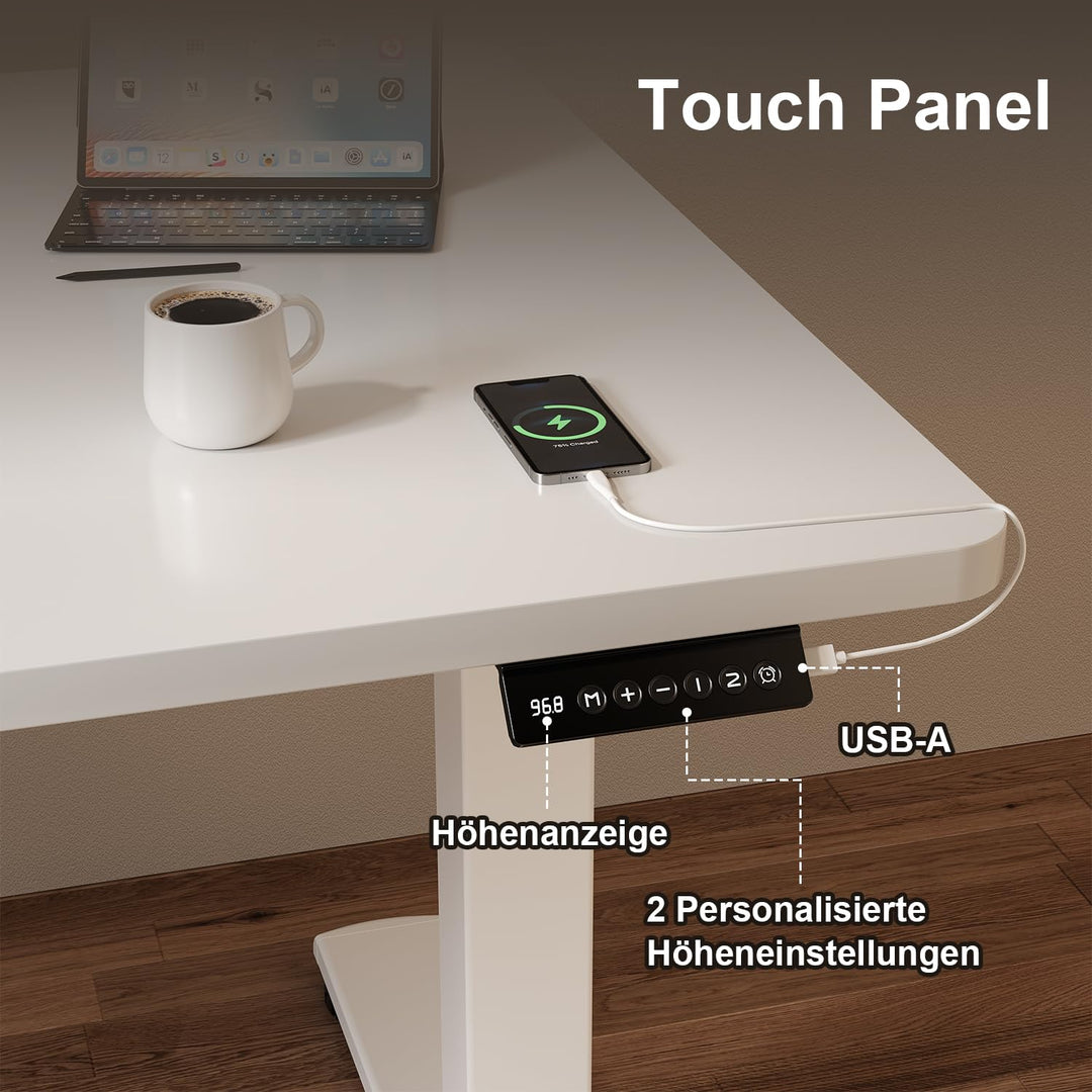 Höhenverstellbarer Schreibtisch elektrisch 110x53 cm mit Memory-Funktion - Bild 5