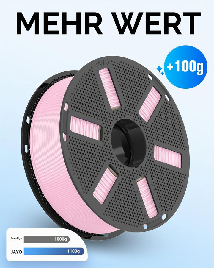 PLA Matt Filament 1.75mm Schwarz 4x 1.1kg Spulen Vorteilspack - Bild 7