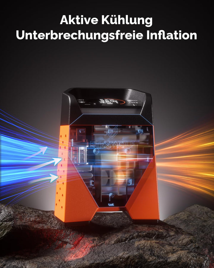 Elektrische Luftpumpe 160 PSI 7800mAh Akku kabellos für Auto &amp; Fahrrad - Bild 4