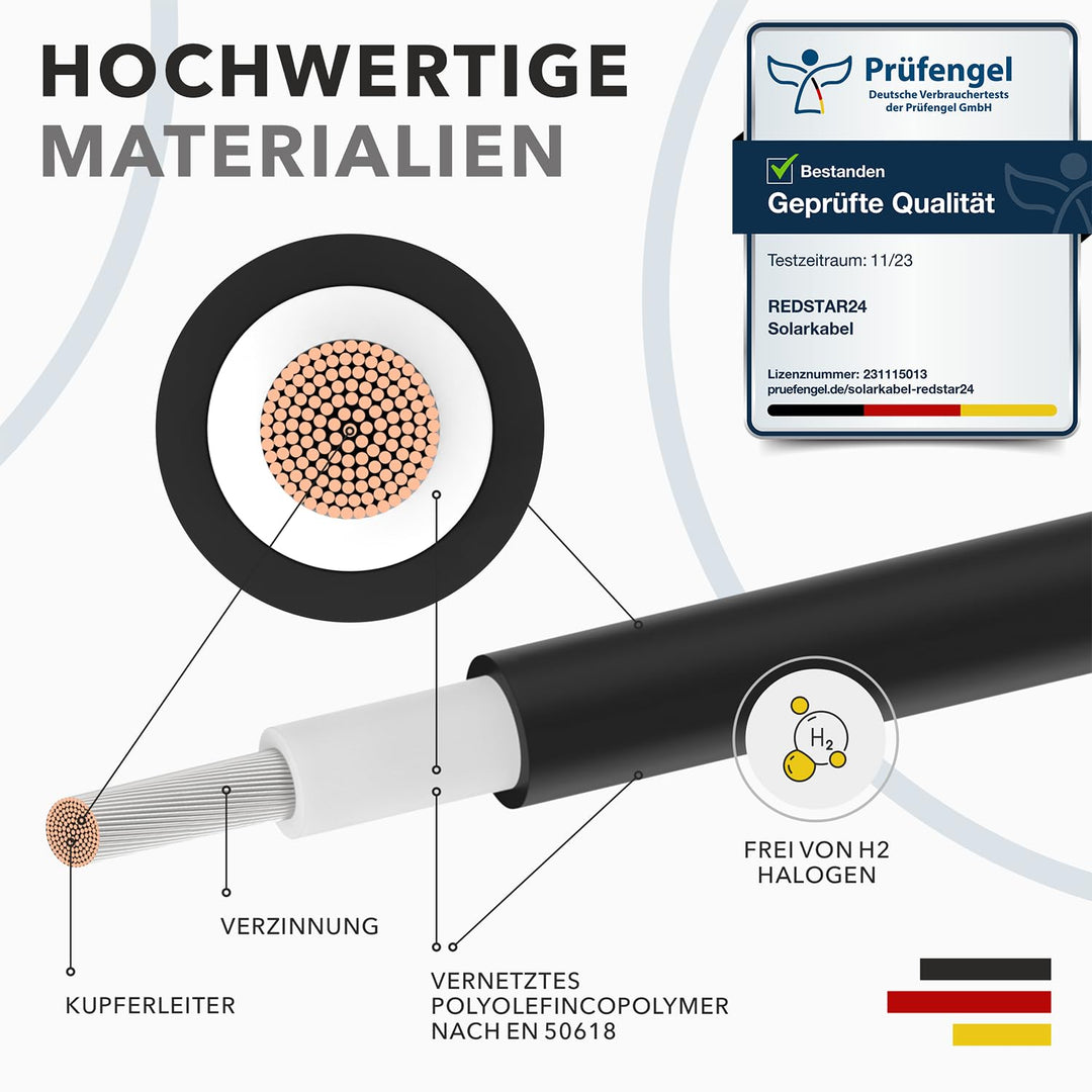 Solarkabel 6mm² schwarz 50m TÜV-geprüft UV-beständig PV - Bild 5