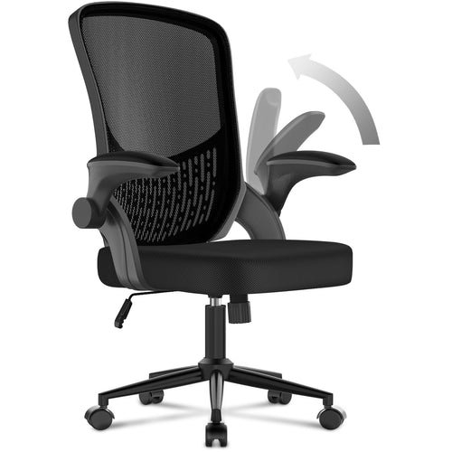 Bürostuhl ergonomisch klappbare Armlehnen 110 kg Netzrücken