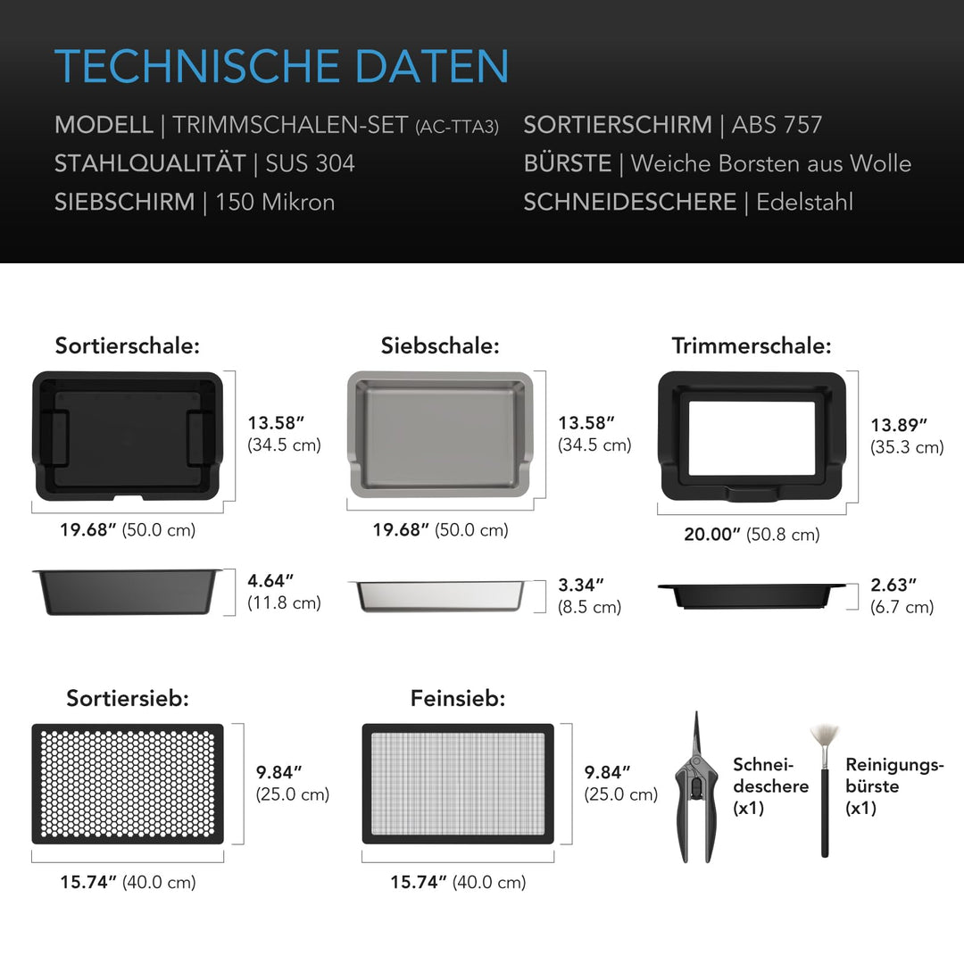 Erntewanne Set 3-teilig mit Sieb 150 Mikron für Pflanzenernte - Bild 6