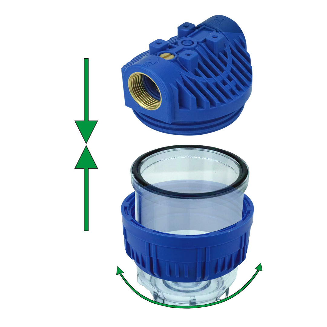 Wasserfilter Vorfilter 5 Zoll mit 3 Faserfiltern für Gartenpumpe - Bild 2