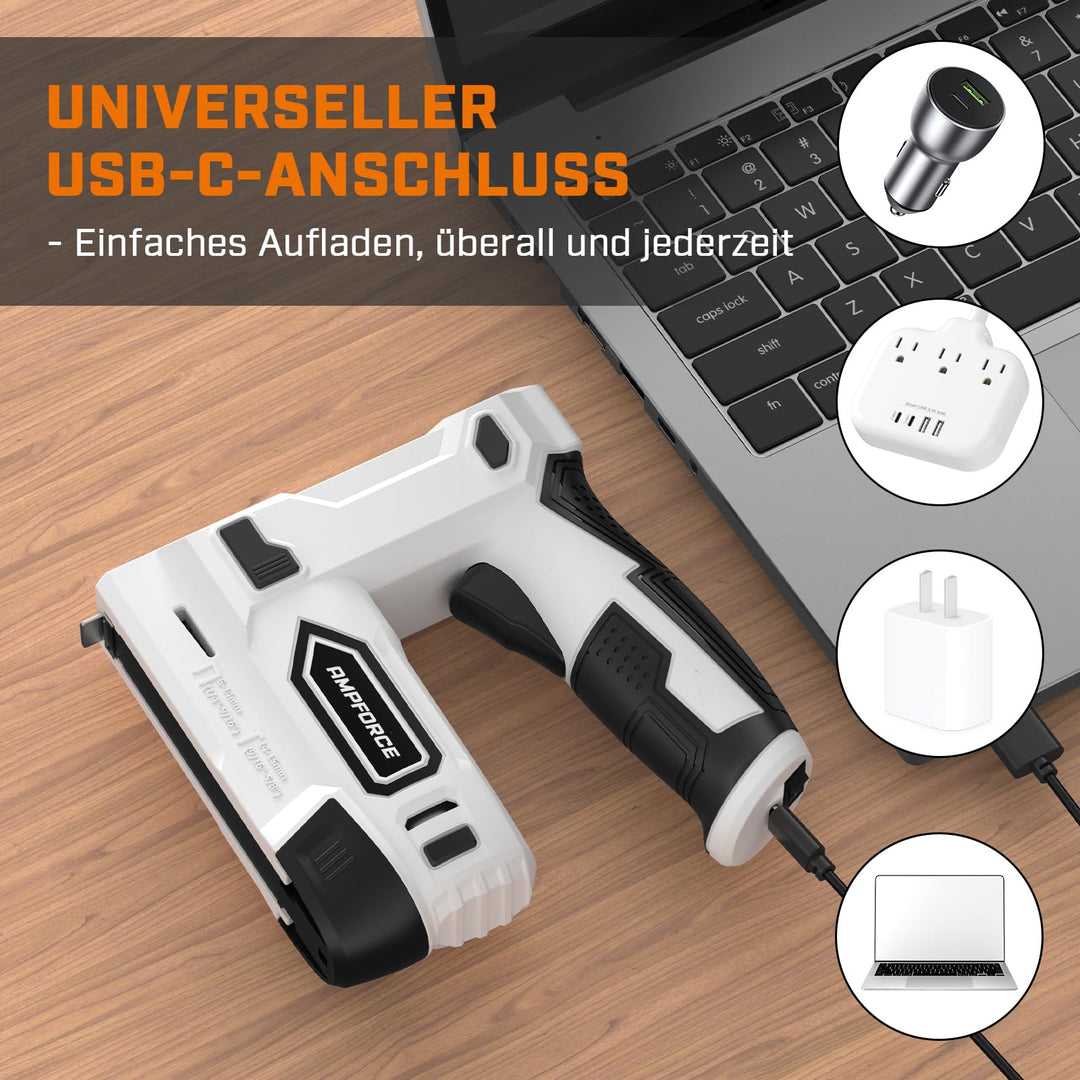 Akku-Tacker 2-in-1 mit USB-C für Polstern und DIY 4V - Bild 6
