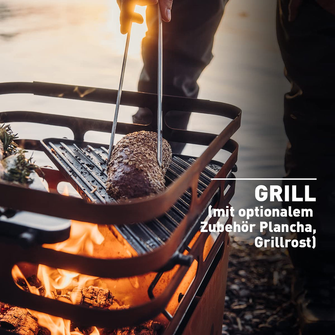 Feuerkorb Corten-Stahl 4-in-1 mit Löschfunktion für Garten - Bild 4