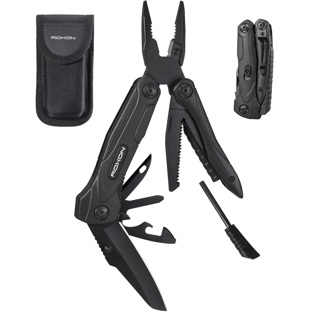 Multitool 14-in-1 Outdoor mit Zange, Säge, Messer und Feuerstein