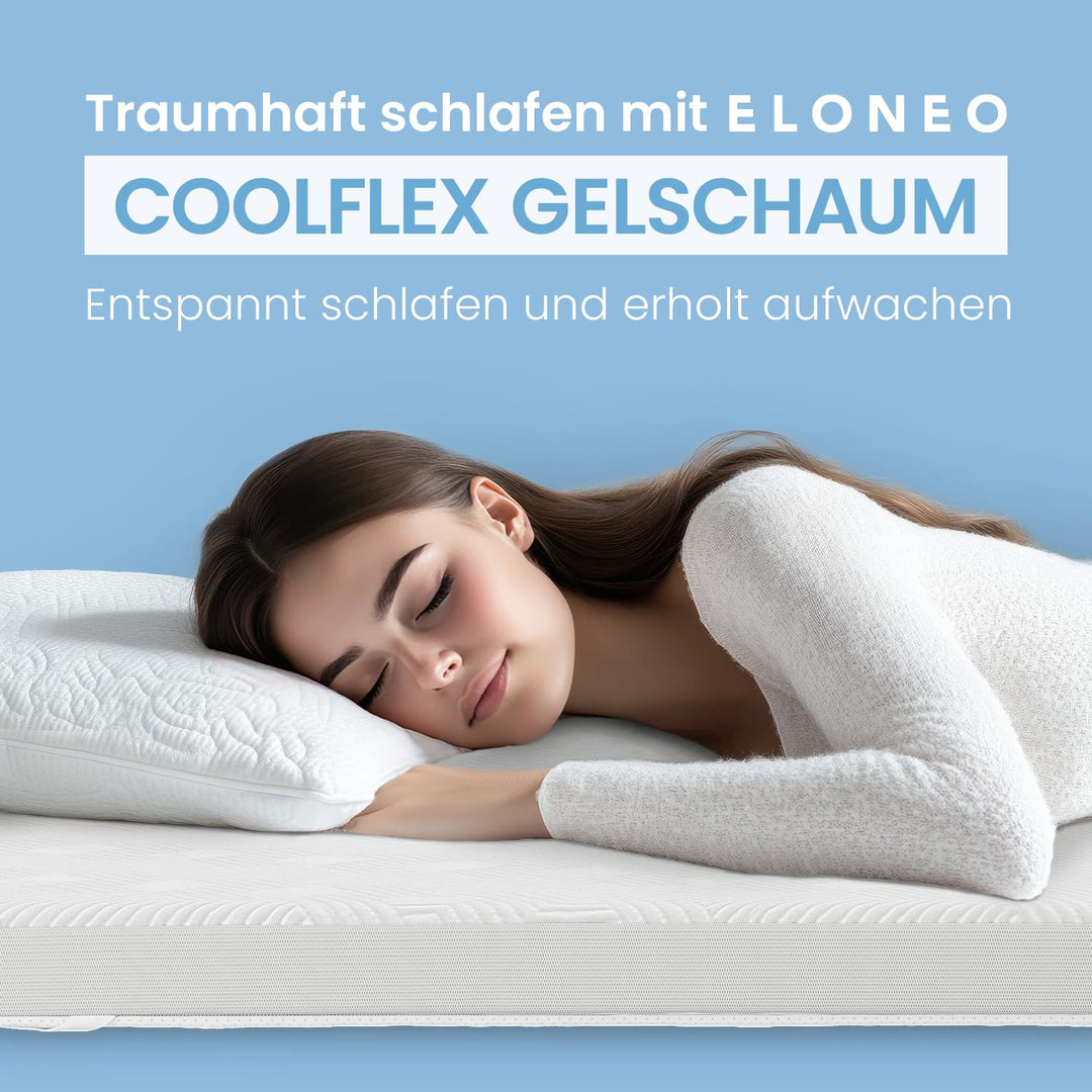 Matratzentopper Gel-Memory-Schaum 80x200 cm 5 cm hoch mit 3D-Netzbezug - Bild 7