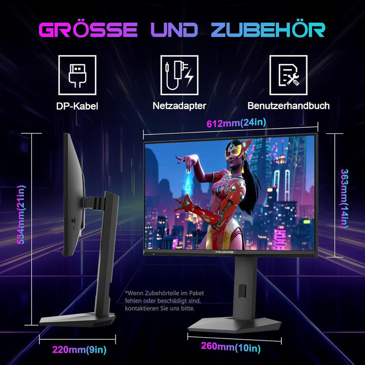 Gaming Monitor 27 Zoll QHD 300Hz Fast-IPS 1ms fuer PC und Konsole - Bild 7