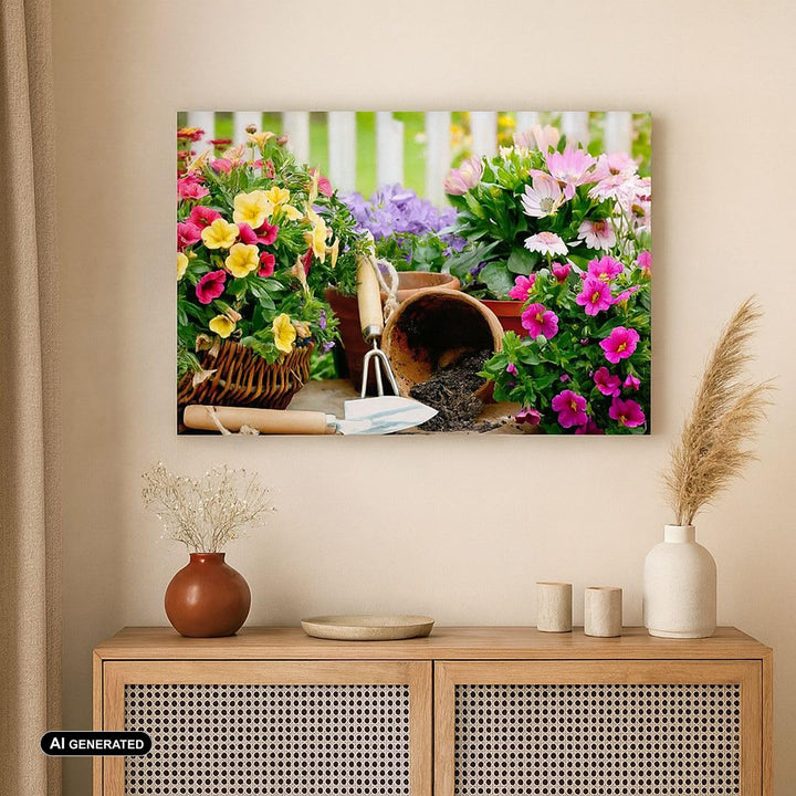Leinwandbild Botanik Blumen 100x70cm aufhängefertig - Bild 3