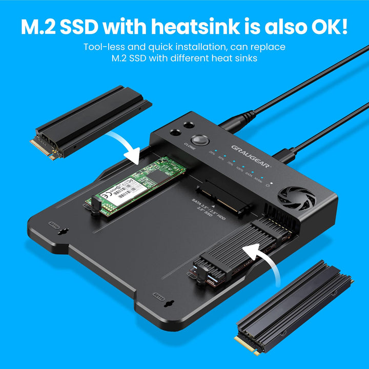 SSD Clone Station NVMe M.2 SATA 2,5"/3,5" USB 3.2 Gen2 - Bild 7