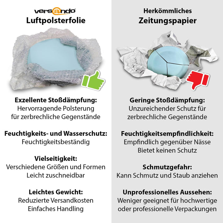 Luftpolsterfolie 100m x 100cm Noppenfolie transparent für Versand - Bild 5