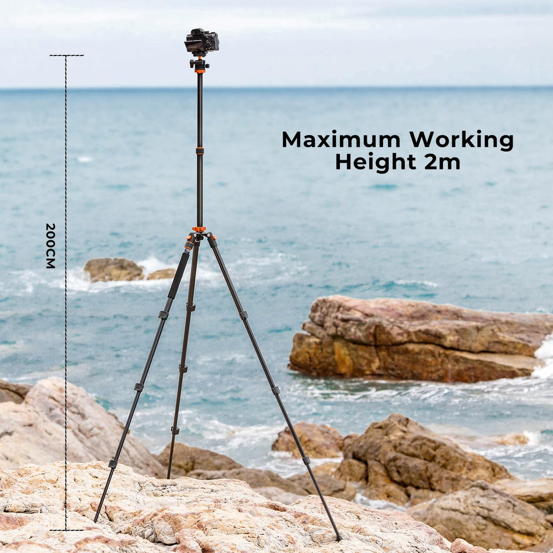 Kamera Stativ Aluminium 200cm mit Einbeinstativ &amp; 360° Kugelkopf - Bild 4